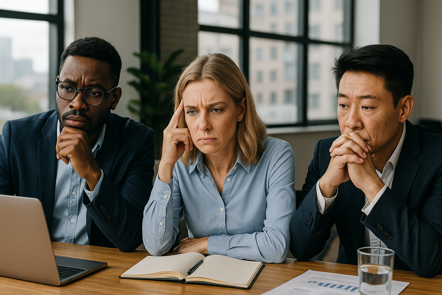Personnes en réflexion sur leur avenir professionnel
